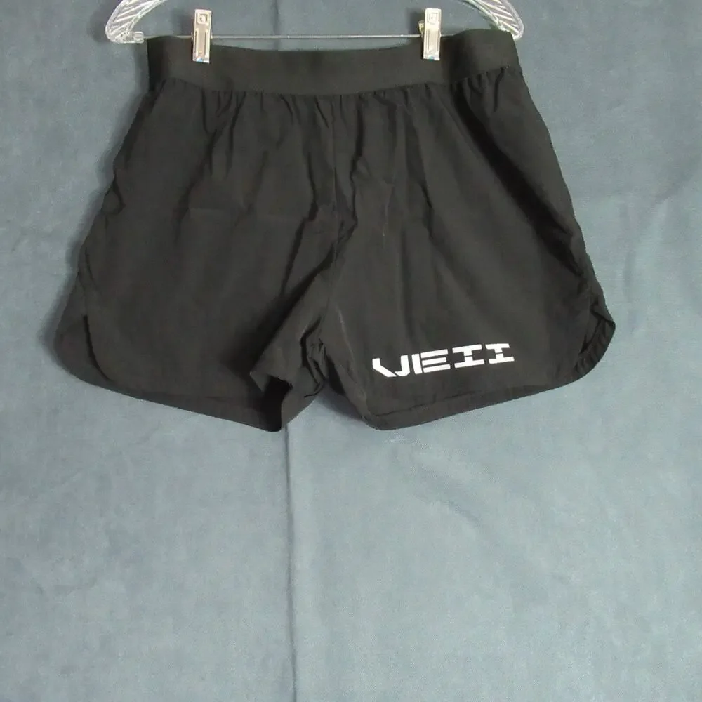 VEII Shorts Womens XL Black Running Athletic Active Short Gym Elastic Waist